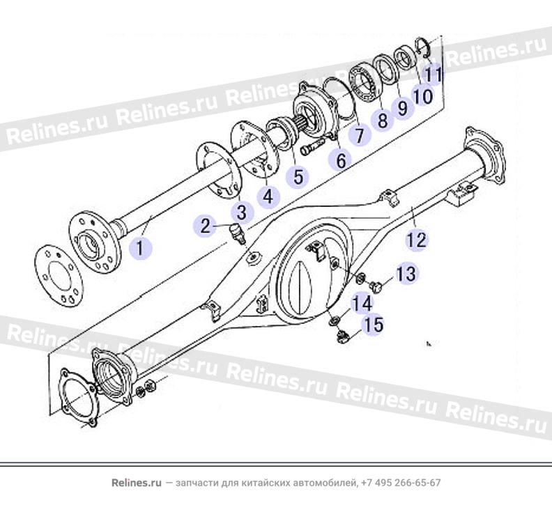 RR axle assy - 2400***60D