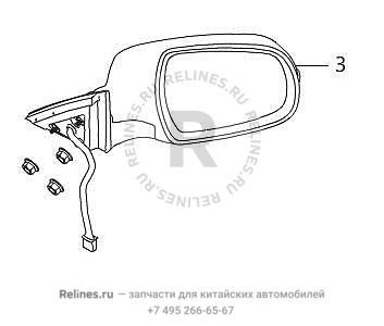 Door mirror assy RH assy