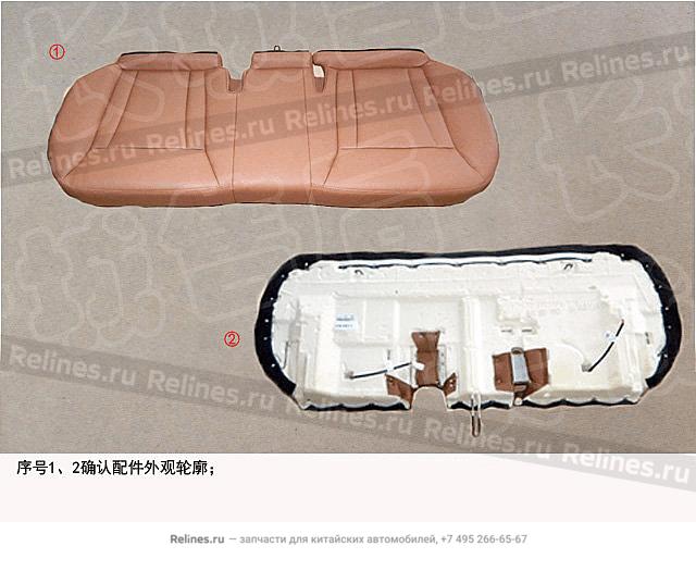 Cushion assy-rr seat