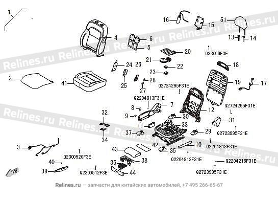 Assist driver seat assy - 690003***08B86