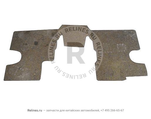 Shock absorbing gasket RR - FR floor