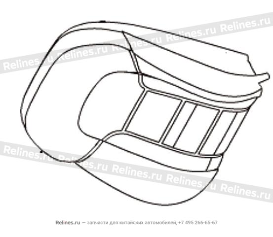 Backrest cover assy FR seat RH (leather) - 69025***Z08AB