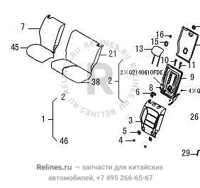 Mid seat assy RH - 700040***09A86