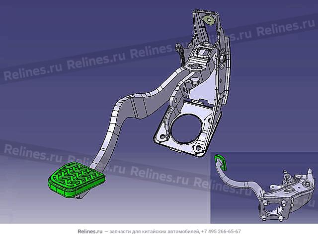 Brake pedal assy - 35041***08XB