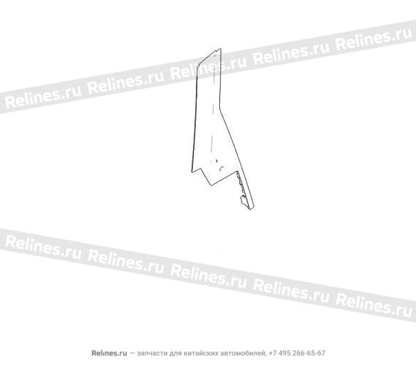 Панель обшивки рамы заднего стекла правой задней двери