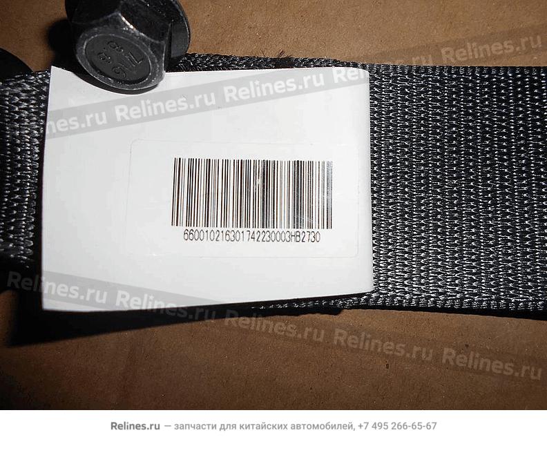 Left safety belt, rear seat - 80420***0742