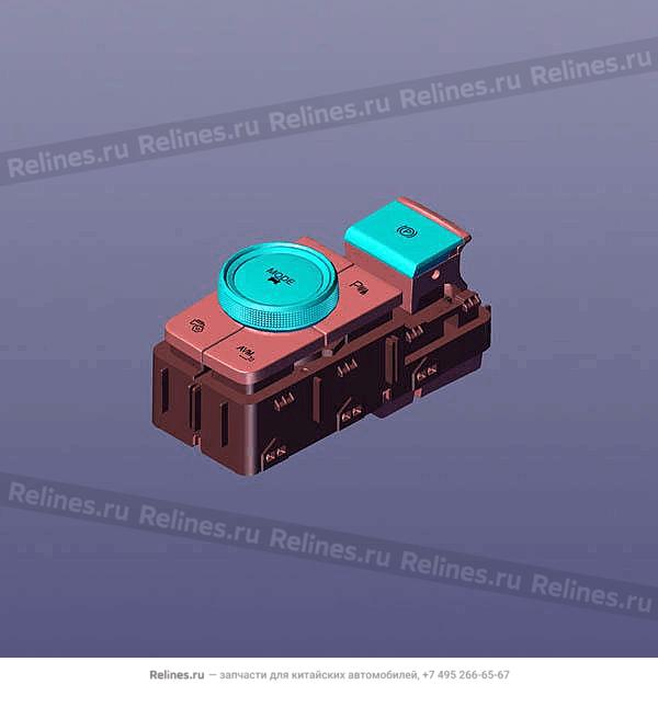 Консоль кнопок в сборе средняя с EPB и кноп.подогрев.сид. T1E - 8080***6AA