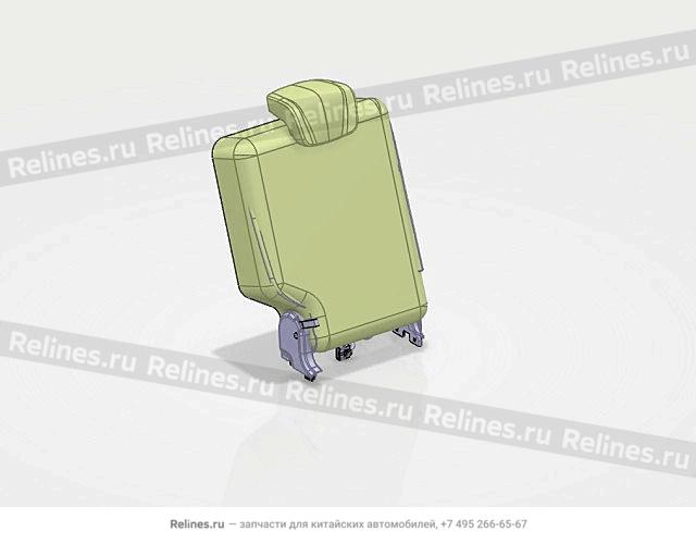 Задняя правая спинка в сборе, Кожа F7x (с жёлтой строчкой), Premium F7x