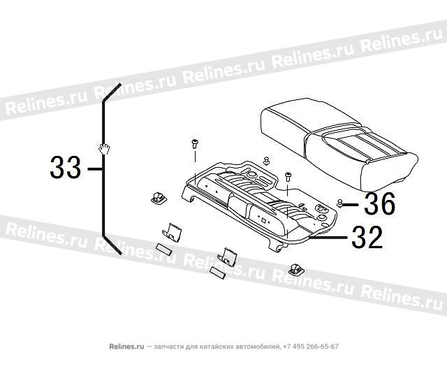 Mid seat cushion assy LH - 700330***09AE3