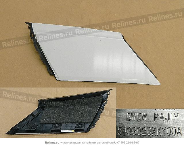 Side Wall glass trim panel assy RH