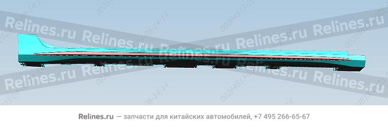 Грязезащитный фартук выдвижного порога правый M1E