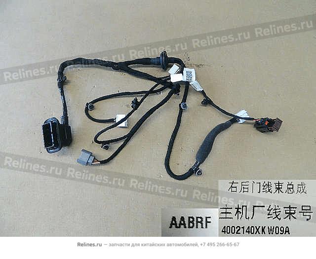 Harness assy RR door RH - 40021***W09A