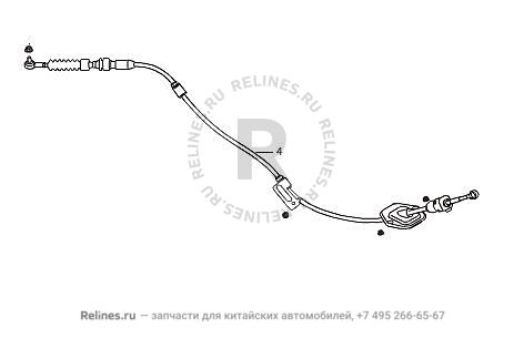 Automatic hydraulic shift control cable