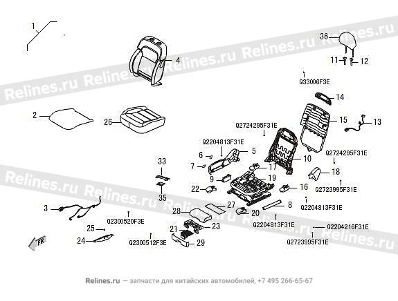 Assist driver seat assy - 690001***08BD7