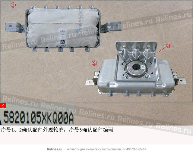 Подушка безопасности пассажира в сборе - 58201***Q00A