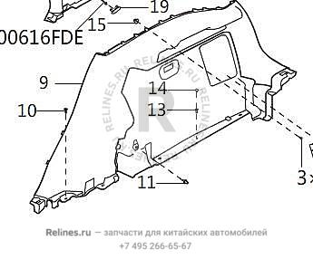 LWR guard plate assy c pillar LH