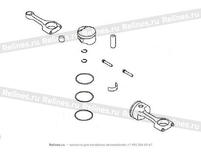 Piston conn rod assy - 1004***EC01