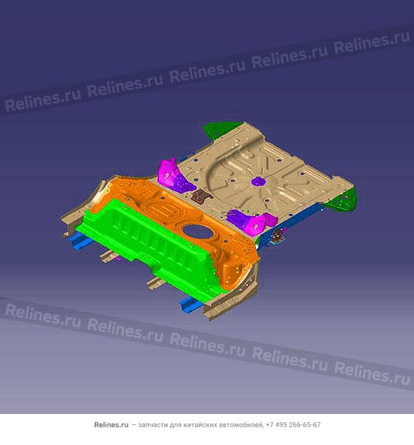 Часть пола задняя T19C