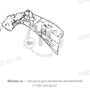 Усилитель арки левый - 50102***T01A