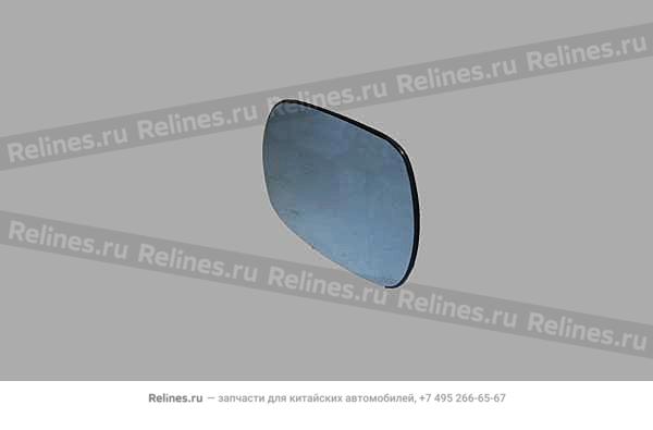 Glass - backsight mirror outer LH