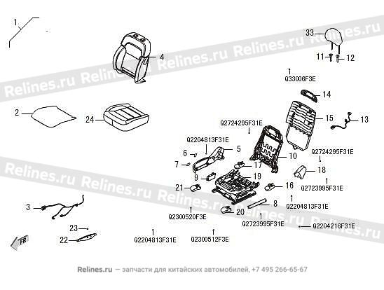 Assist driver seat assy - 690050***08B86