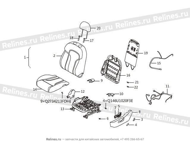 Driver seat assy - 680070***36B86