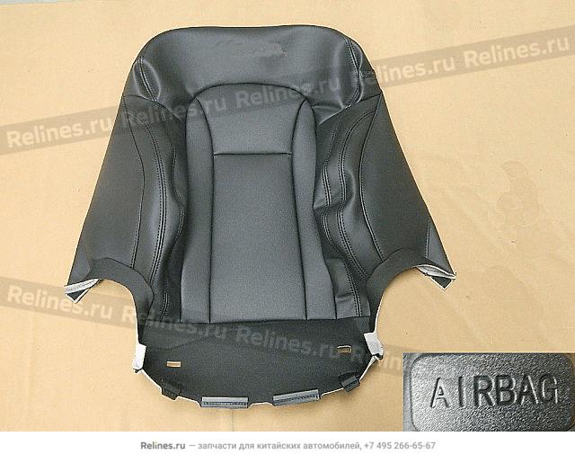 Leather side airbag backrest cover assy,