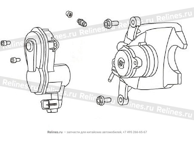 RR brake caliper motor assy,LH