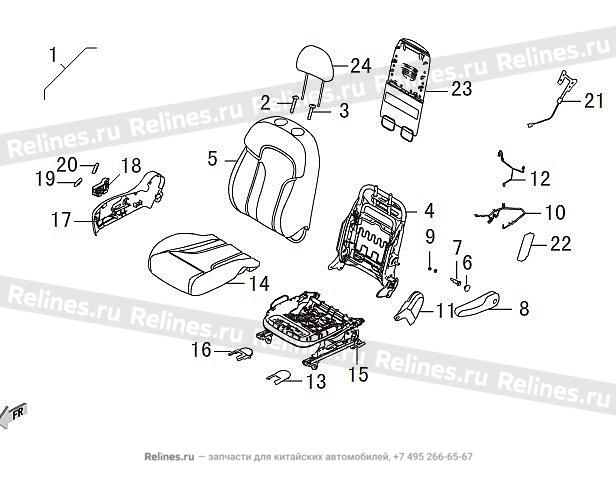 FR seat assy RH(elec 4 corium) - 690060***16C3Y