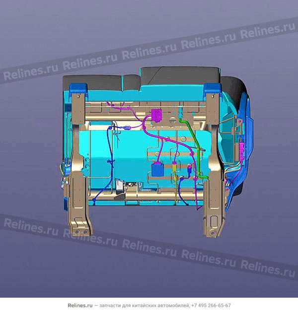 Сиденье второго ряда левое с пряжой T26