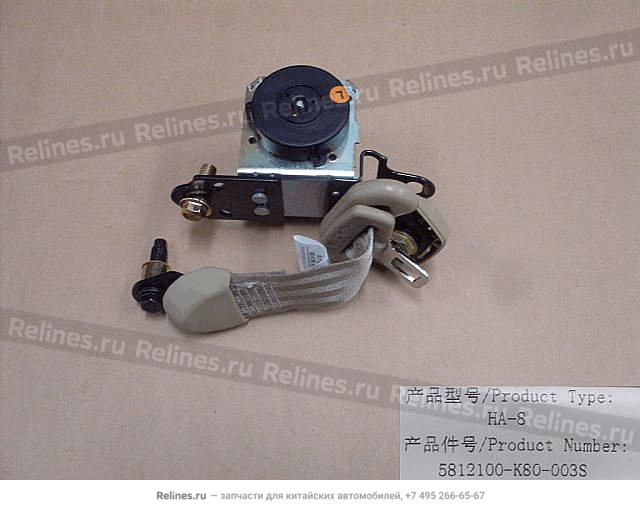 RR safety belt assy LH - 581210***0-003S