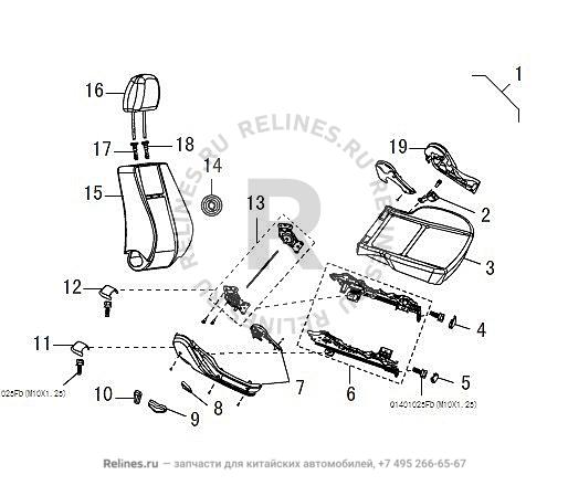 FR seat assy LH - 6900400***N-0084