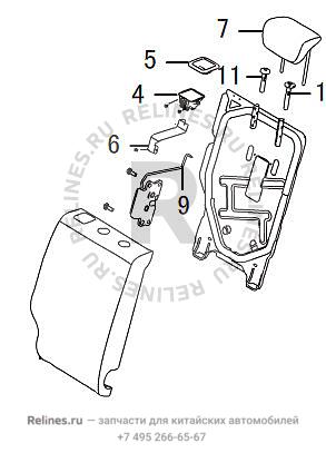 RR seat backrest assy,RH - 70551***Z08BD