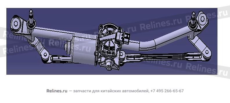 Мотор стеклоочестителя с трапецией в сборе - 101***846