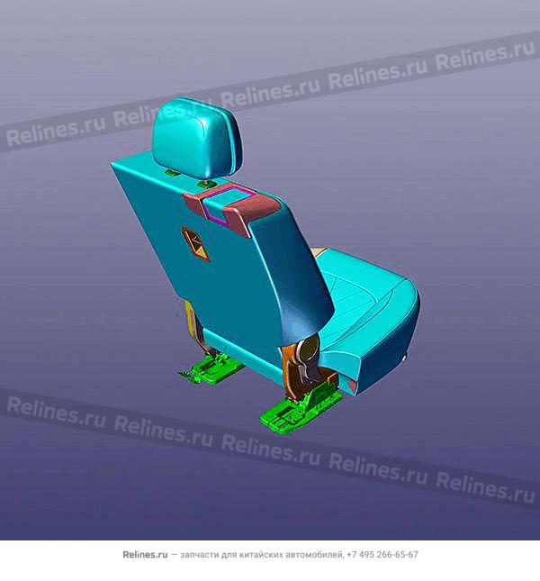 Seat RH with BUCKLE-2ND row - 40200***AAABN