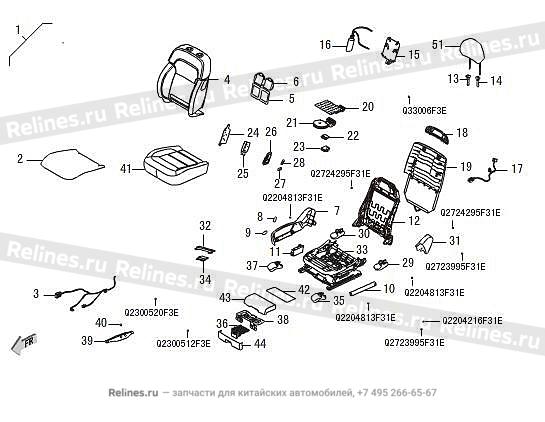 Assist driver seat assy - 690003***08BE3