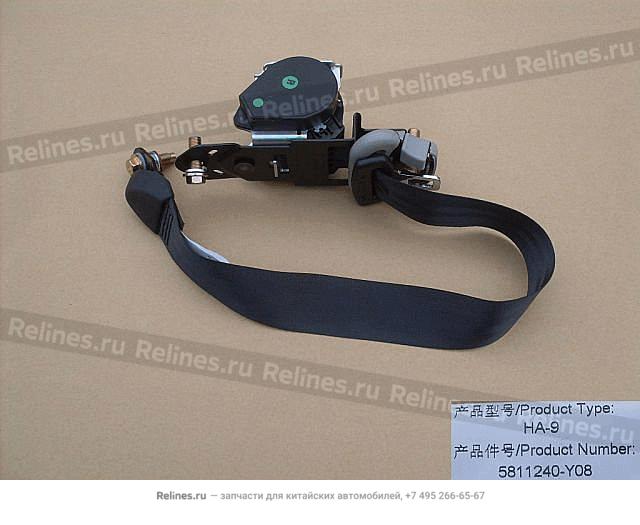 FR seat belt retractor assy RH - 5811***Y08