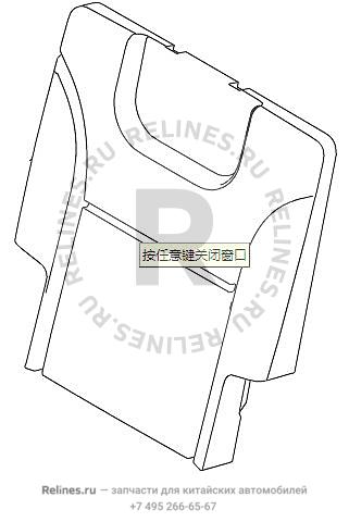 RR seat backrest cushion assy,RH