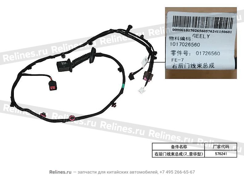 Assy,RR door wire harness - 703***600