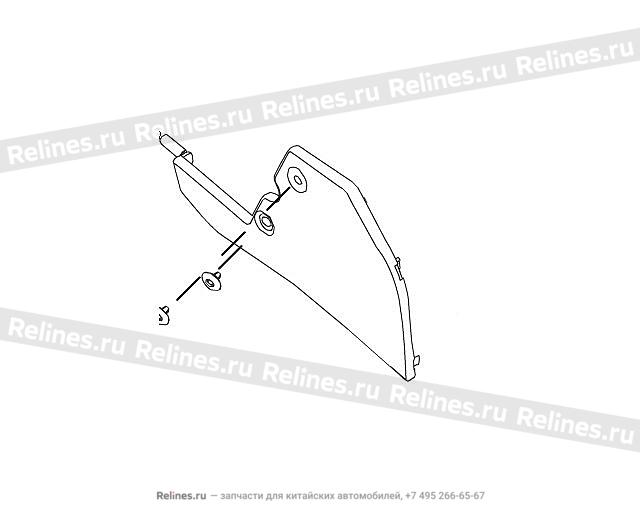 LH cover plate assy-aux inst panel