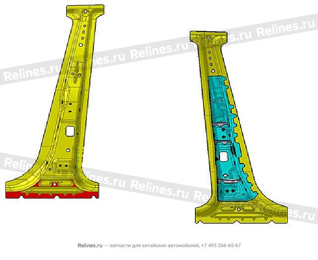 Reinf plate-b pillar LH