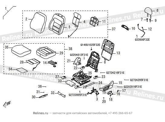 Driver seat assy - 680010***08A86