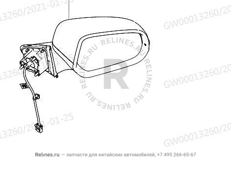 Зеркало боковое правое в сборе - 82021***W03A