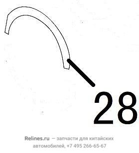 Полукольцо упорное колен.вала верхнее (бензин) 491