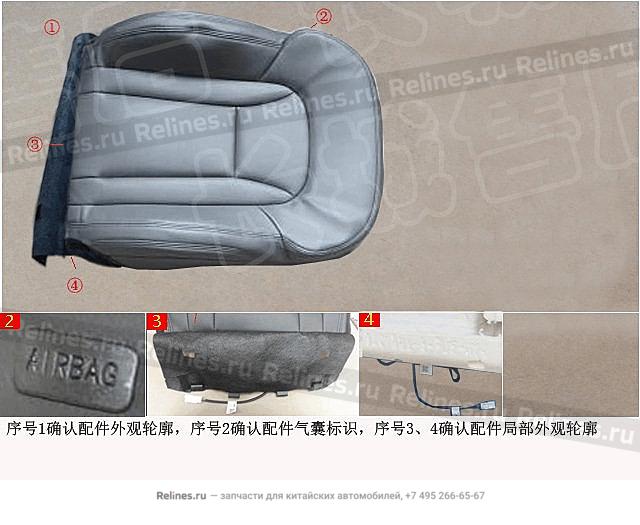 Side airbag leather backrest cushion ass