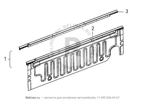 FR floor panel assy-cargo body - 85040***00XB