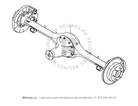 RR axle w/brake assy