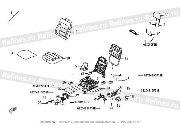 Driver seat assy - 680001***08BE3