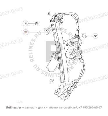 Стеклоподъемник двери задней правой