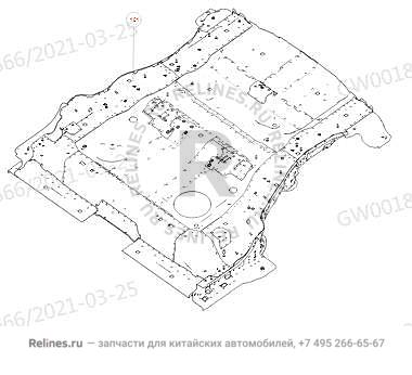 Пол задний - 51300***W02A